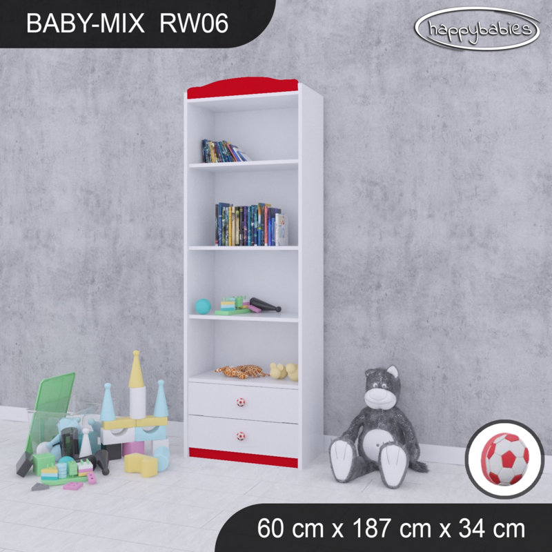 Baby Mix 187cm H X 60cm W Kids Cube, Red