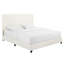 Grand lit plateforme tapissier blanc Boucle-645081836