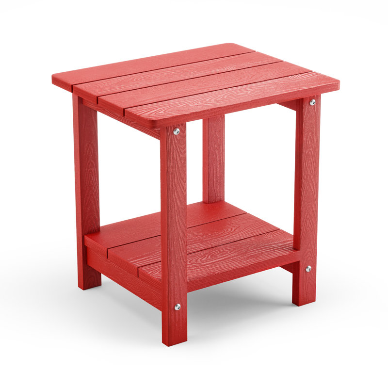 Table de bout HDPS Adirondack à 2 niveaux, table d'appoint d'extérieur résistante aux intempéries pour patio, piscine et pelouse