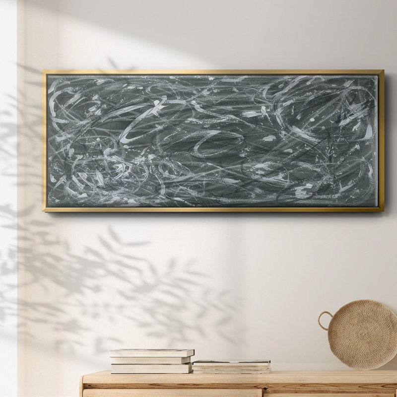 Static Scramble II - Framed Canvas, 20" H x 50" W