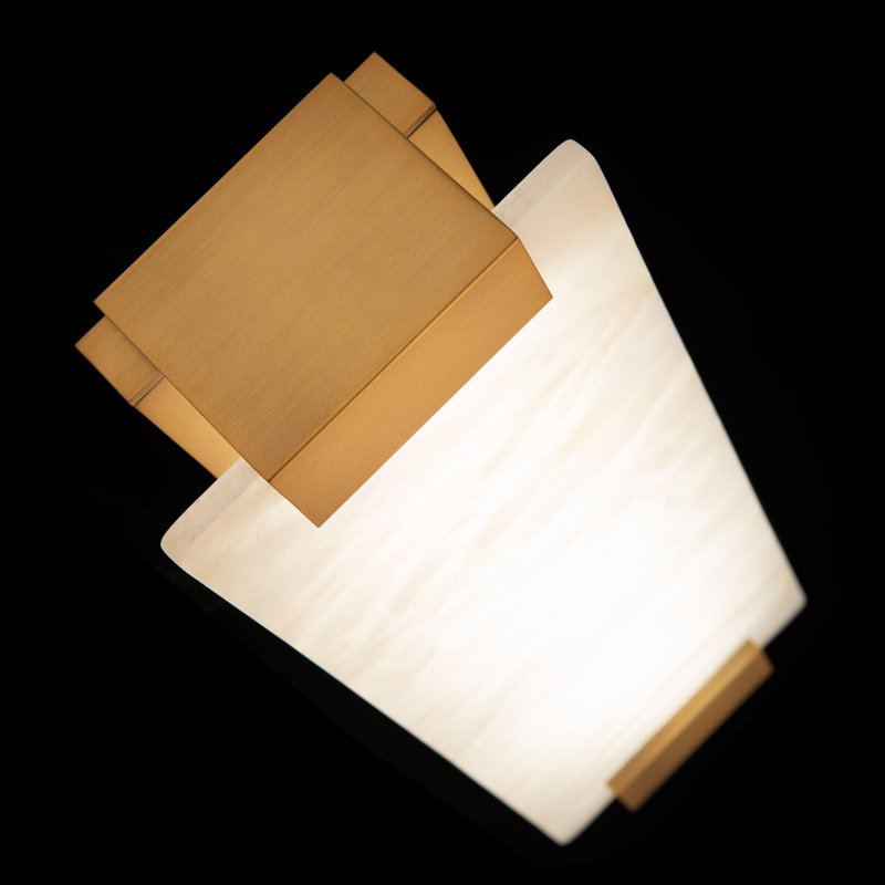 Quarry 1 - Light LED Vanity Light, Aged Brass