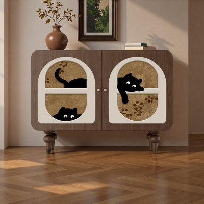 Buffet en bois de 45,28 po de largeur