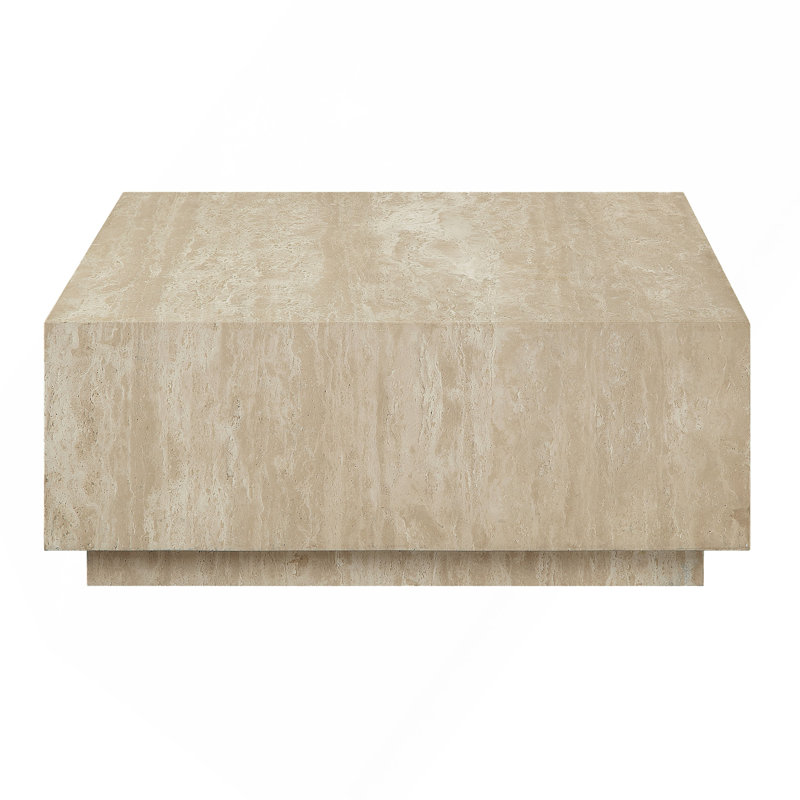 Table basse en travertin beige Deon.
