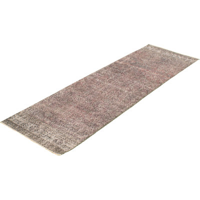 Tapis de couloir en Tapis décoratif laine noué à la main des années 1980 de conception unique 2 pi 11 po x 9 pi 11 po Bombela