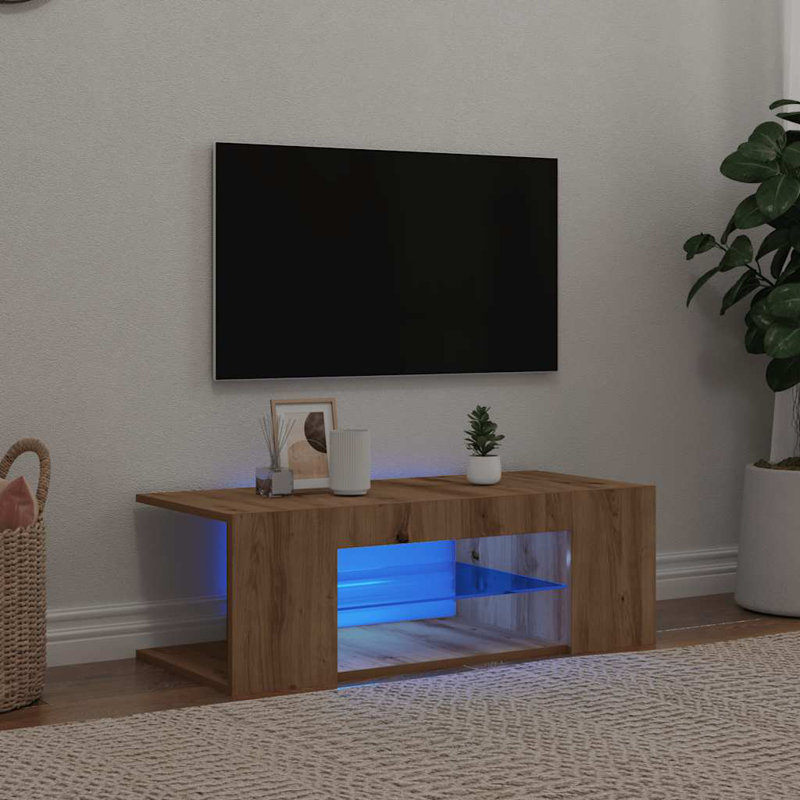 Amaad Unfinished TV Stand, Artisan Oak