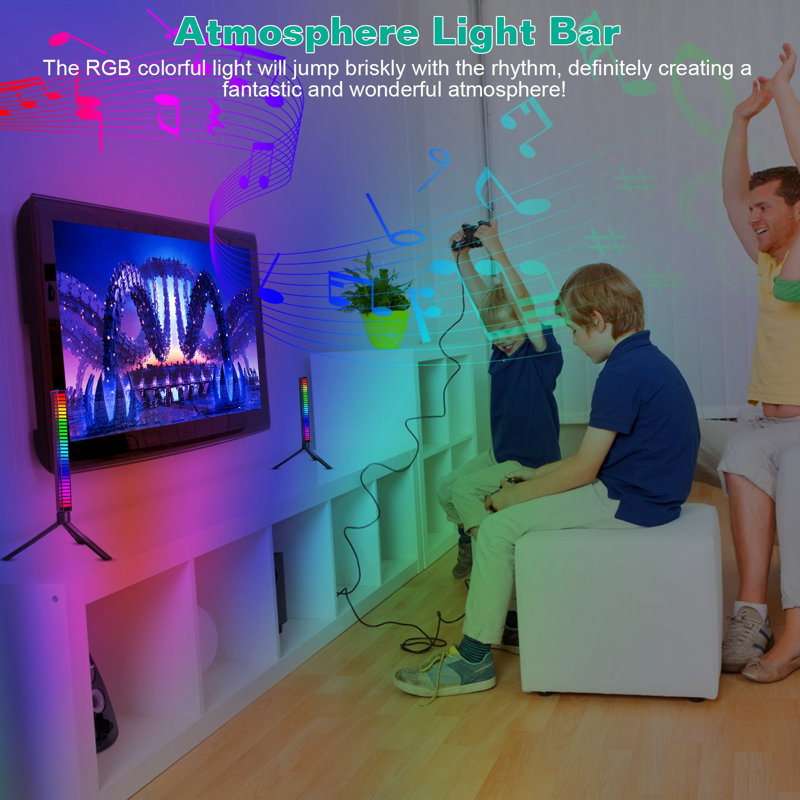 LED Sound-Controlled RGB Light Bar Set