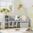 Alayzhia 67.3"W Wood Storage Bookcase with Adjustable Shelves-425133538