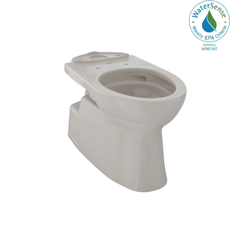 Cuvette de toilette à jupe allongée à hauteur universelle TOTO® Vespin® II avec Ce FiONtect ™, os, Os