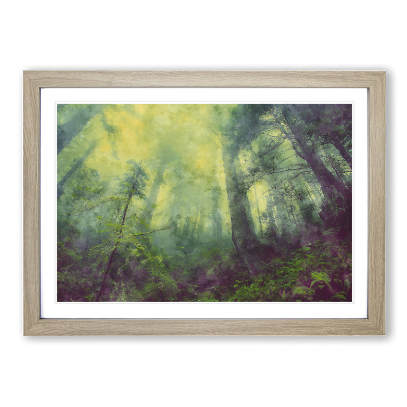 Green Forest Vol.8 - Framed Print, Oak Framed, 36cm H x 48cm W x 2cm D