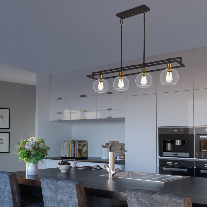 Luminaire suspendu à 4 lumières pour îlot de cuisine