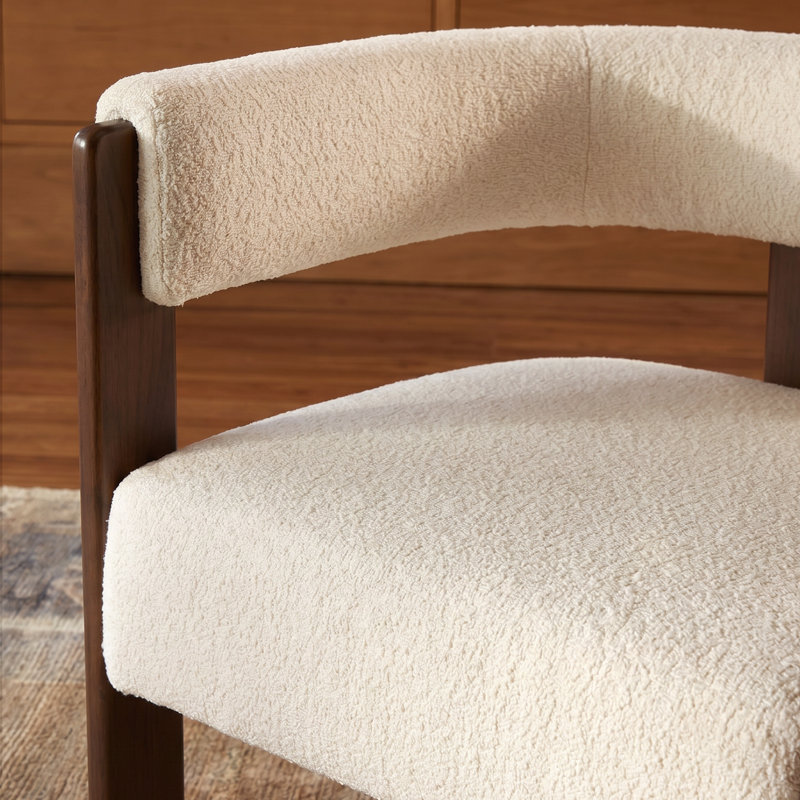 Fauteuil d'appoint Melanney, Beige bouclé
