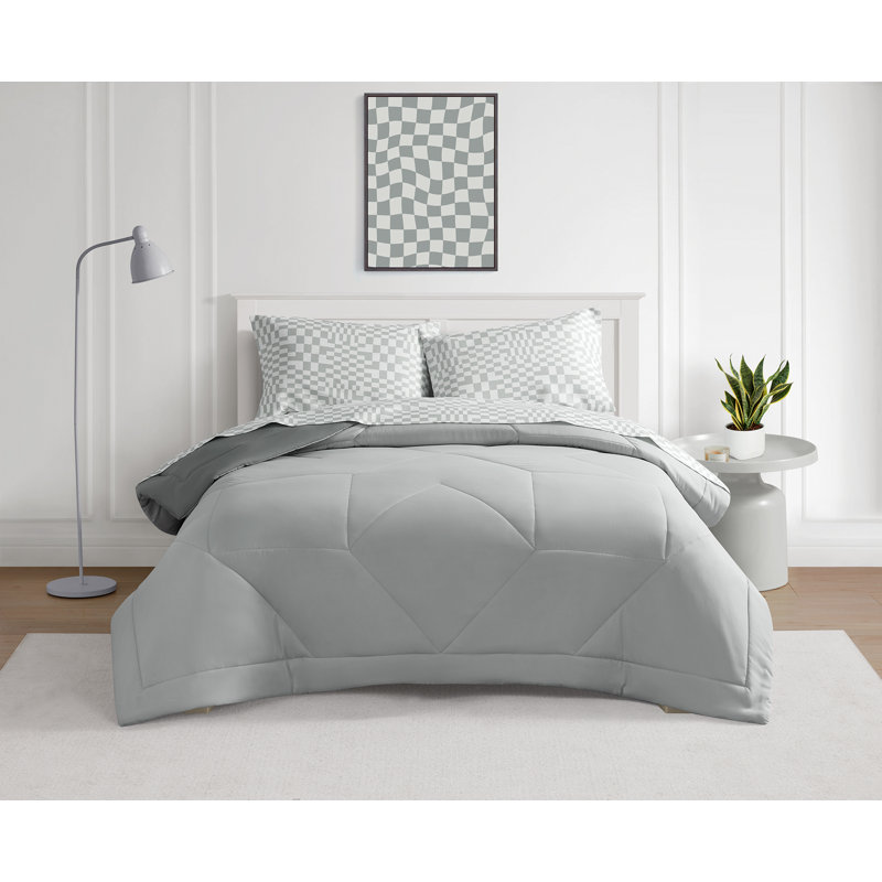Cooling Technology 5-Piece Bed in a Bag, Gray, Twin Extra Long Comforter + 4 Additional Pieces
