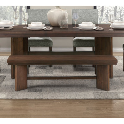 Banc en bois à finition noyer 1pc
