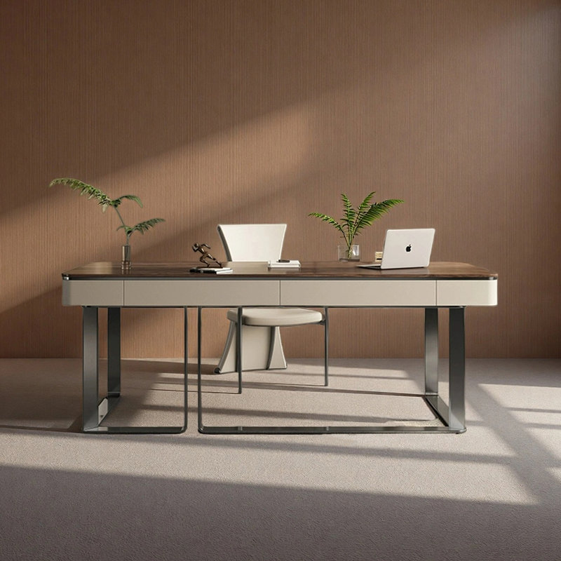 Bureau simple et élégant, H 29,53 po x l 78,74 po x P 27,56 po