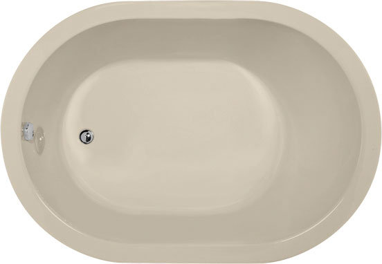 Malia 60'' L Soaking Bathtub, Almond, Polished Chrome