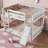 Floor Bunk Bed, Playhouse Floor Bunk Bed With Climbing Ramp, Ladder, Safety Guardrails-1446414787