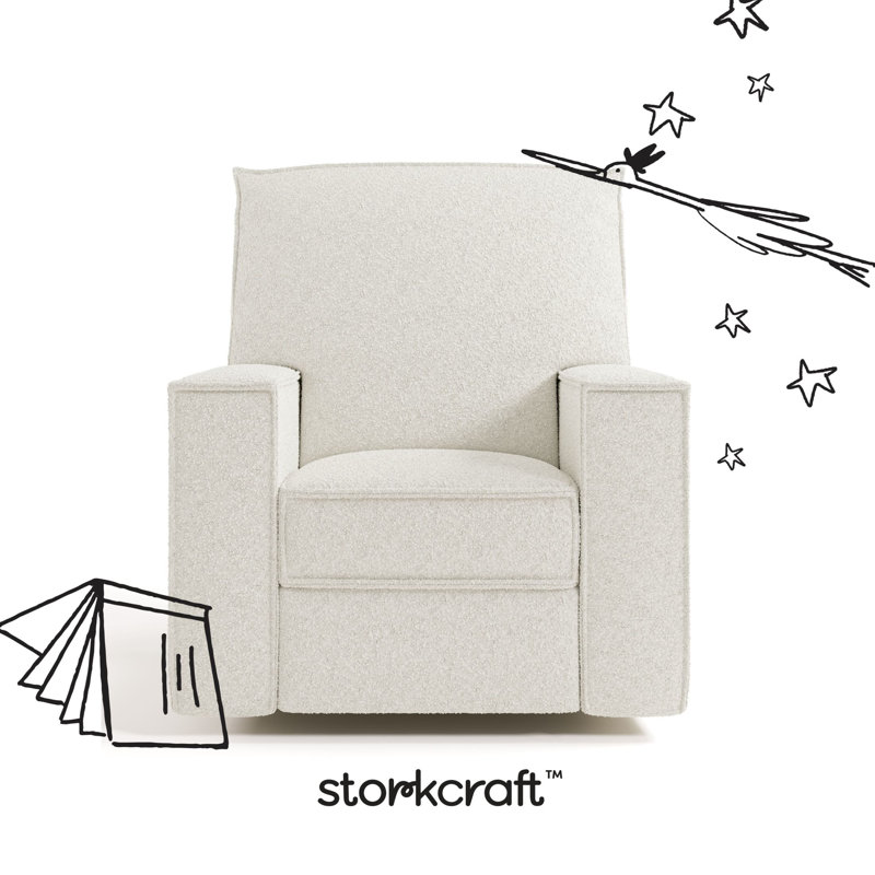Texas Nursery Power Recliner Swivel Glider , Ivory Boucle