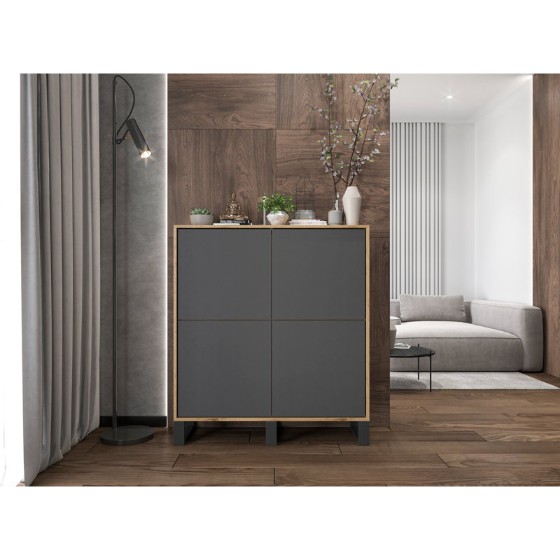Hoskie 113cm W Chest, Oak Wotan/Grey