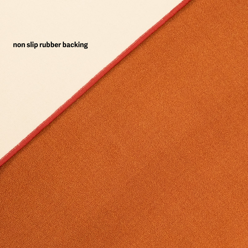 Anti Slip Low Profile Solid Orange Color Custom Size Runner Rug for Hallway Stairway Entryway Kitchen, Runner 2'2" x 33'