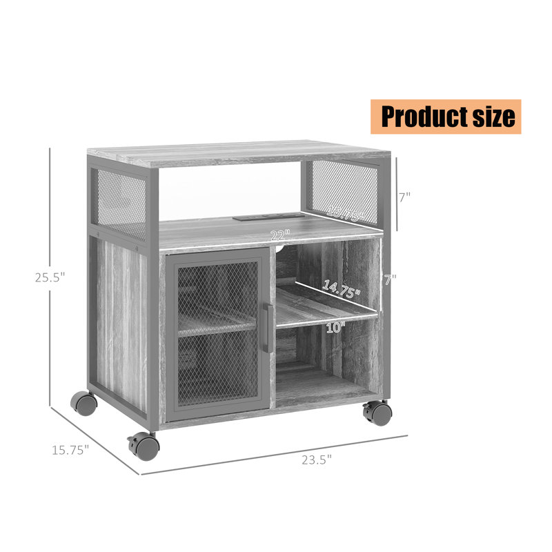 23.5'' x 15.75'' Craft Table with Wheels