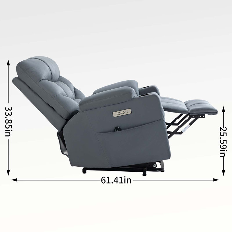Fauteuils inclinables, Mélange de lin bleu