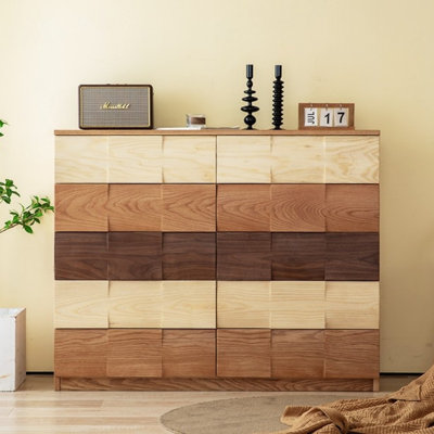 Nordic 10-Drawer Solid Wood Sideboard