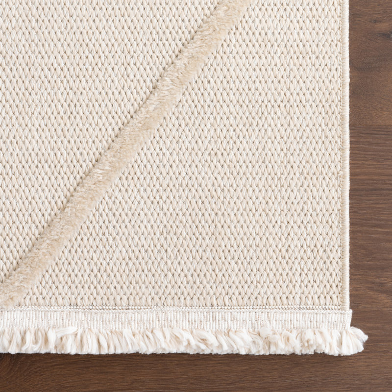 Anica Geometric Fringe Area Rug, Rectangle 5' x 8'