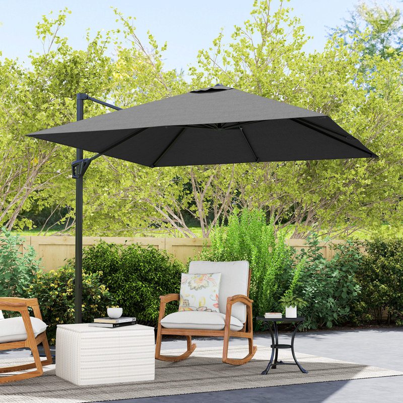 245cm Tilt Cantilever Parasol, Black