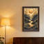 «Golden Mountains River and Succulents Gold Leaf», art mural sur toile abstraite-2117456879