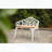 Tulip Patio Cast Aluminum Garden Bench with Cushion