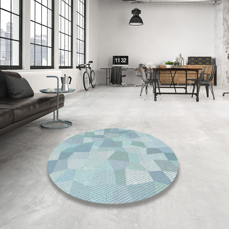 Geometric Indoor Rug, Round 8'