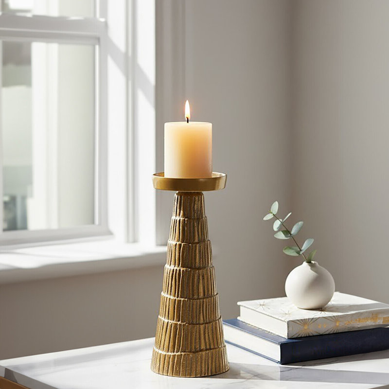 Azraf Metal Tabletop Tealight Holder, 23cm H x 9cm W x 9cm D