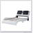 Faux Leather Upholstered Platform Bed Frame With Led Lighting ,Bluetooth Connection To Play Music /RGB Control,Backrest Vibration Massage,Curve Design, Wood Slat Support, No Box Spring Needed