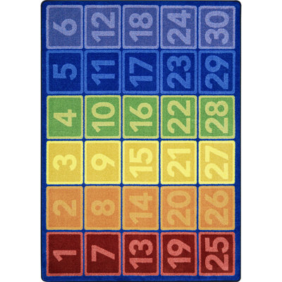 I Can Count Area Rug in Colour Multi