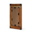  Miroir mural rustique en bois avec grille métallique, décor rectangulaire