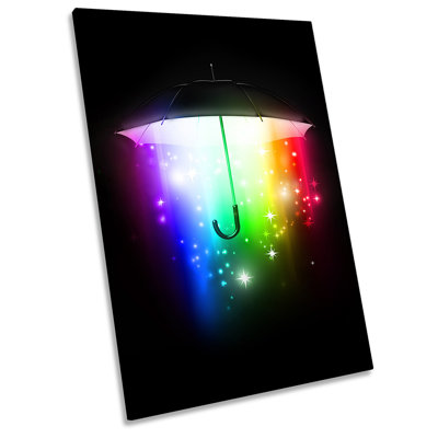 Fantasy Umbrella Modern Picture - Wrapped Canvas Art Prints