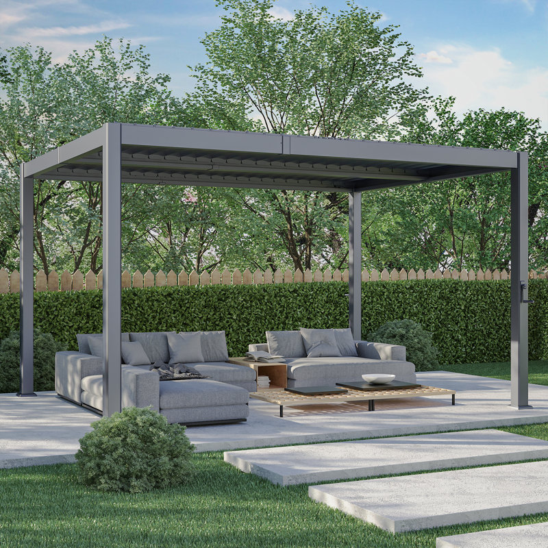 ALL Aluminum Pergola with Adjustable Roof, 10 ft x 13 ft