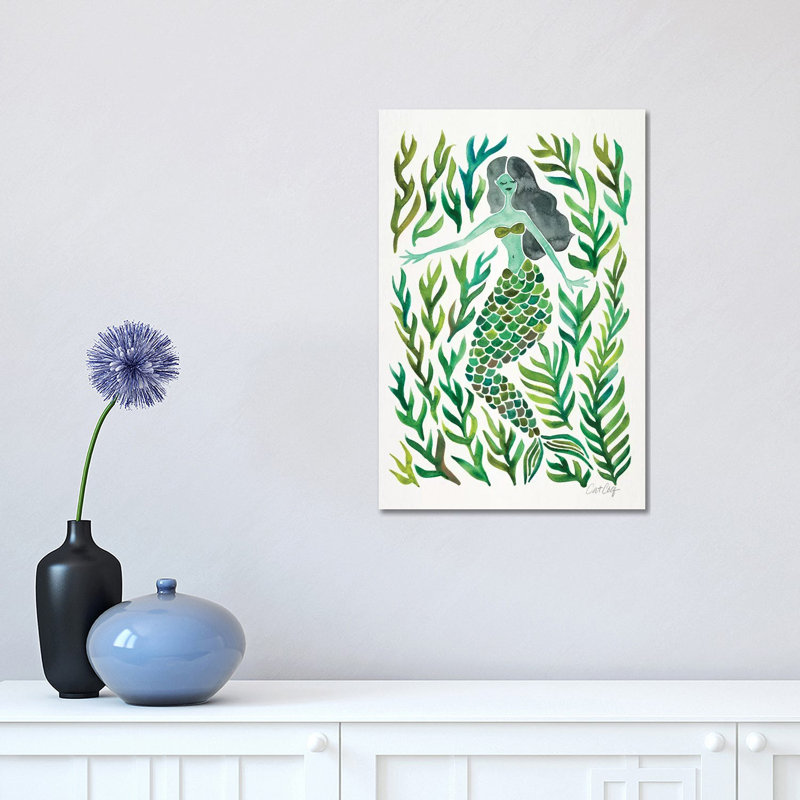 Kelp Forest Mermaid by Cat Coquillette - Wrapped Canvas Painting