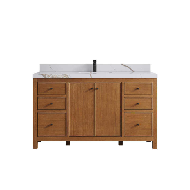 Ensemble de meuble-lavabo simple 60 po avec plateau Tigran