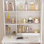Mini-coiffeuse moderne avec miroir éclairé à DEL et rangement dissimulé, tabouret rembourré, bureau de coiffeuse à luminosité réglable, tablettes à l'épreuve de la poussière à plusieurs niveaux, blanc