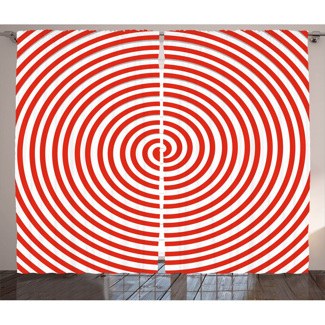 Rustikaler Vorhang, Spiral Konzentratleitung, rot, Weiß Rot