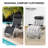 Patio Black Folding Zero Gravity Chair With Gray Cushion-1485027626