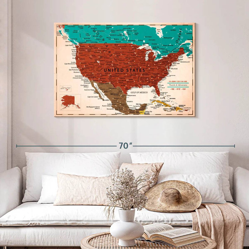 Épingle colorée USA Milstead IV, H 30 po x l 45 po