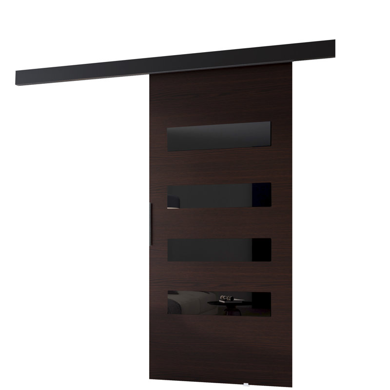 Sliding Door Prim F, Interior Door, Wenge/Black, 106cm x 205cm