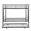 Lit double superposé double avec lit gigogne en métal, aucun sommier requis, assemblage facile