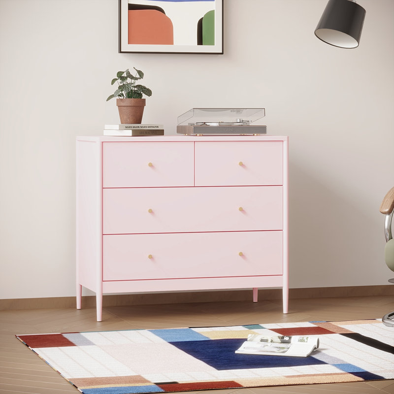 Rangement de table de chevet 35,4 po, pink