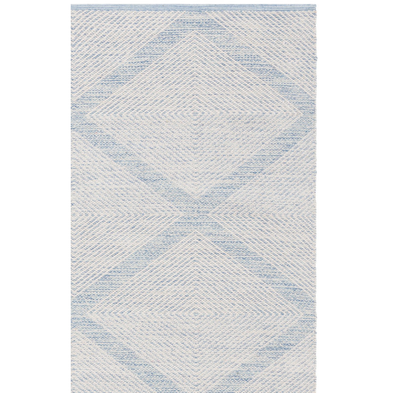 Bester Hand Woven Cotton Geometric Rug, Runner 2'3" x 9'