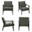 Medieval Modern Armchair, High-Back Upholstered Accent Chair with Solid Wood Legs for Living Room or Bedroom-874024319