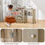 Machine à coudre pliante avec table et armoire mobile gris