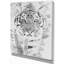 Tigre noir et blanc - reproduction sur toile tendue-29496869
